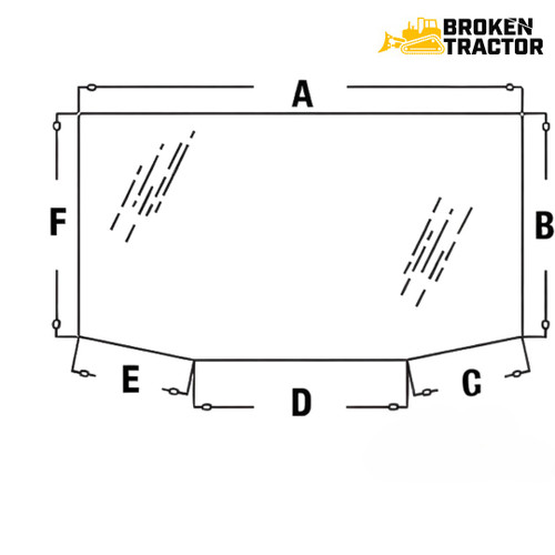 John Deere Rear Window Glass for 7720, 7820, 7920, 8100, 8100T & More Tractors – R127903