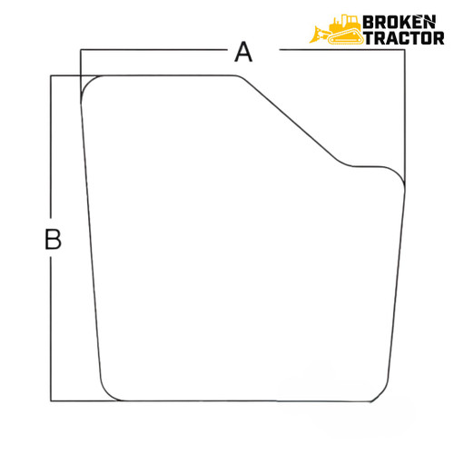 Case IH Fixed Non-Venting Door Glass (RH or LH) for 3220, 3230 & More Tractors – 1975195C1