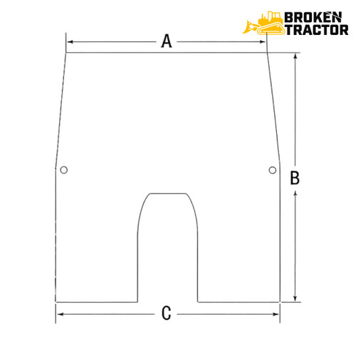 John Deere Front Windshield Glass for 8100, 8100T, 8110, 8110T & More Tractors – R135977