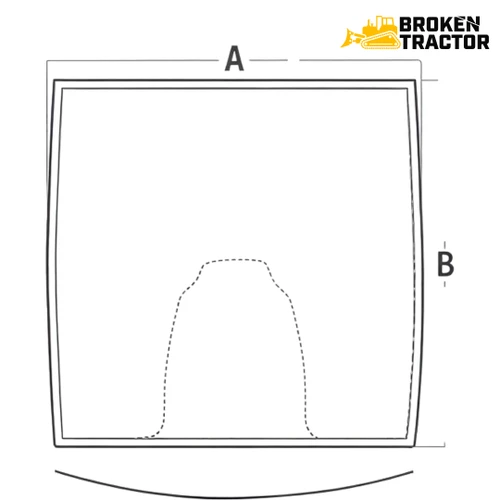 John Deere Front Windshield Glass for 8225R, 8245R, 8270R, 8295R & More Tractors – R553458