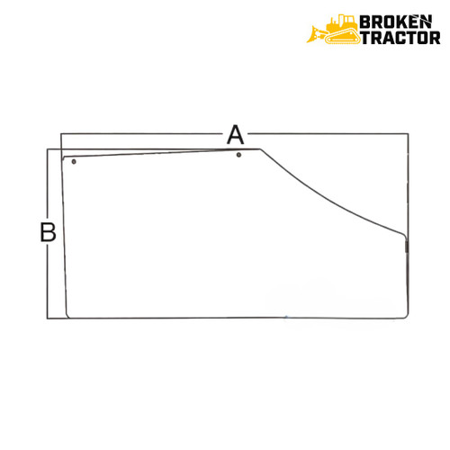 John Deere RH Fixed Door Glass for 7200, 7210, 7400, 7410, 7510 & More Tractors – R186465