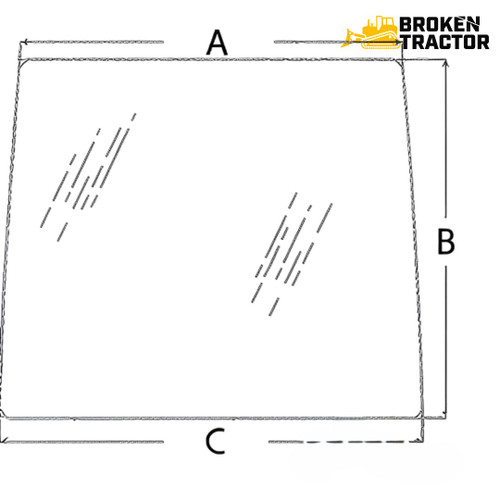 John Deere Front Windshield Glass for 5065M, 5075M, 5083E, 5085M & More Tractors – R204742