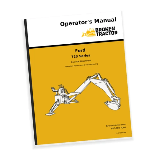 Ford 723 Backhoe Attachment Operators Manual