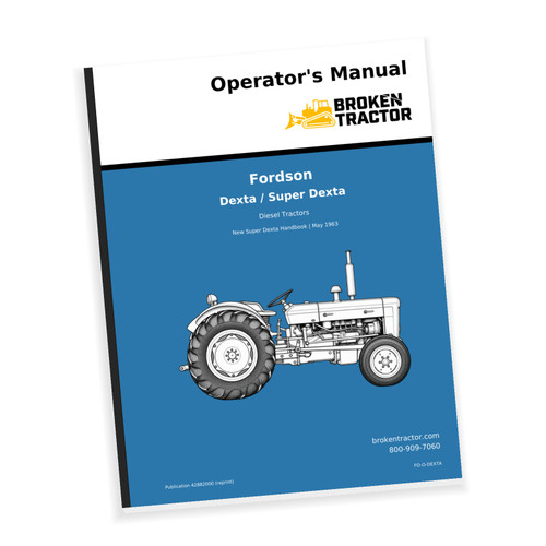 Cover of the Ford Dexta Operators Manual, part number FO-O-DEXTA