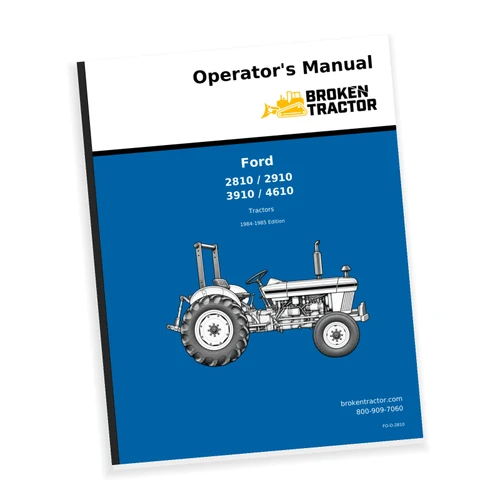 Cover of the Ford 2810, 2910, 3910 & more Operators Manual, part number FO-O-2810