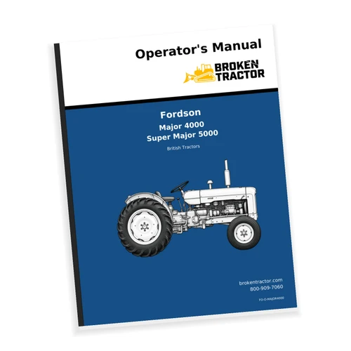 Fordson Super Major 5000 Tractor Operators Manual