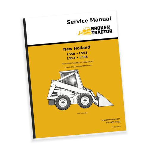 Cover of the New Holland L550, L553, L554 & more Skid Steer Service Manual, part number FO-S-L550SER