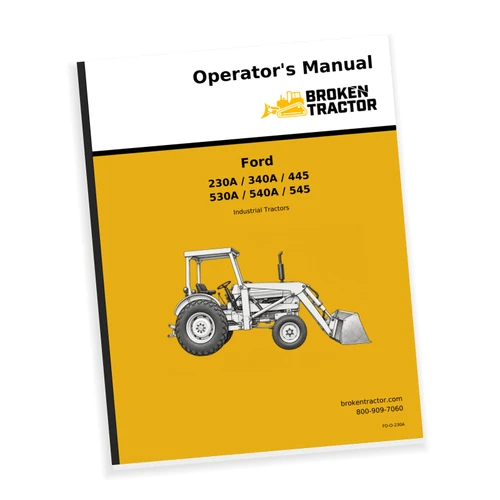 Cover of the Ford 230A, 340A, 445 & more Operators Manual, part number FO-O-230A
