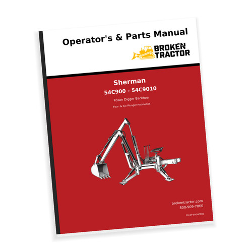 Cover of the Ford Sherman Backhoe Attachment Operators Manual, part number FO-OP-SH54C900