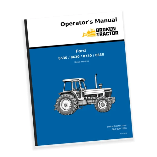 Cover of the Ford 8530, 8630, 8730 & more Operators Manual, part number FO-O-8530