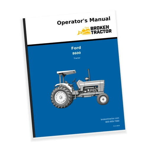Ford 8600 Tractor Operators Manual