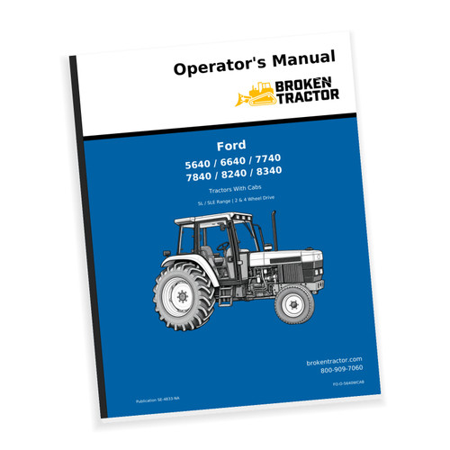 Cover of the Ford 5640, 6640, 7740 & more Operators Manual, part number FO-O-5640WCAB