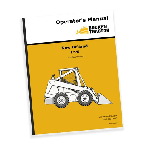 Cover of the New Holland L775 Skid Steer Operators Manual, part number FO-O-NHL775