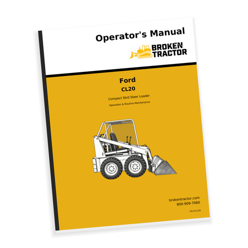 Cover of the Ford CL20 Skid Steer Operators Manual, part number FO-O-CL20