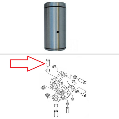Case Backhoe Pin, Upper Swing Tower to Frame 580N, 580 Super N -- 84249275
