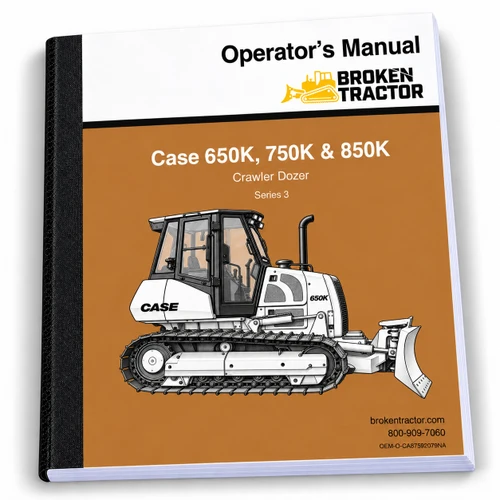 Case 650K, 750K, 850K Series 3 Crawler Operator's Manual (132 Pages)