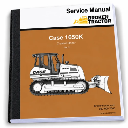 Case 1650K Tier 2 Crawler Dozer Service Manual (200+ Pages)