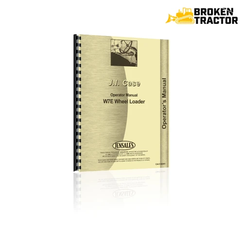 Case W7E Wheel Loader Operator's Manual (110 Pages)