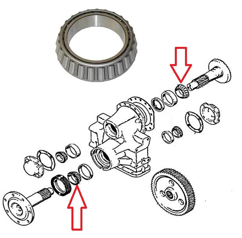 Case Dozer Final Drive Bearing Cone 650, 650G, 850, 850B, 850C, 850D, 850E, 855D, 855E, 850G -- 9823420