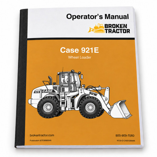 Case 921E Wheel Loader Operator's Manual – (120 Pages)