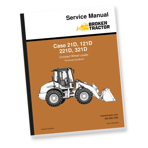Case 21D, 121D, 221D, 321D Compact Wheel Loader Service Manual (500+ Pages)