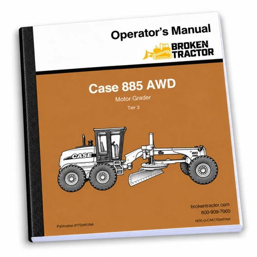 Case 885 AWD Motor Grader Operator's Manual (174 Pages)