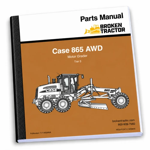 Case 865 AWD Motor Grader Parts Manual (600+ Pages)