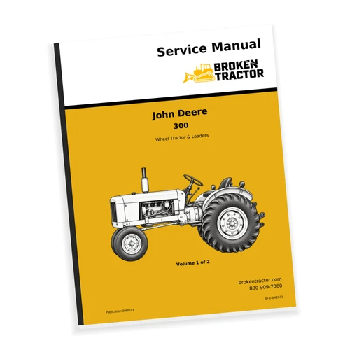 Cover of the John Deere 300 Industrial Tractor Service Manual – Pub. SM2073, part number JD-S-SM2073