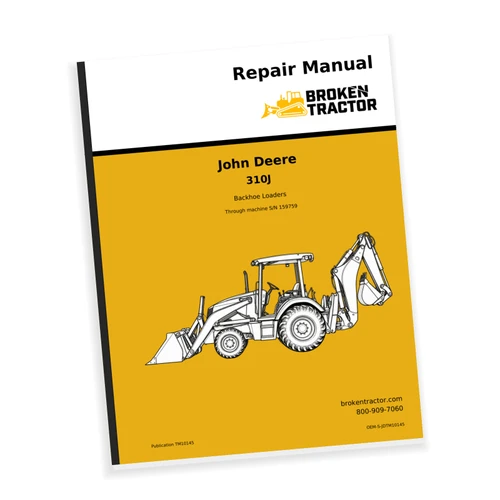 Cover of the John Deere 310J Backhoe Repair Manual, part number OEM-S-JDTM10145