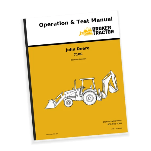 Cover of the John Deere 710C Backhoe Operation & Test Manual – Pub. TM1450, part number OEM-S-JDTM1450