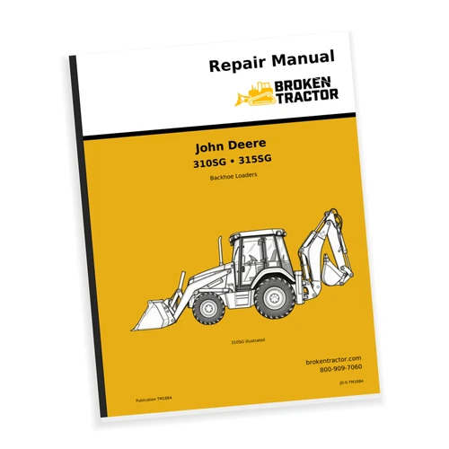Cover of the John Deere 310SG, 315SG Backhoe Repair Manual, part number JD-S-TM1884