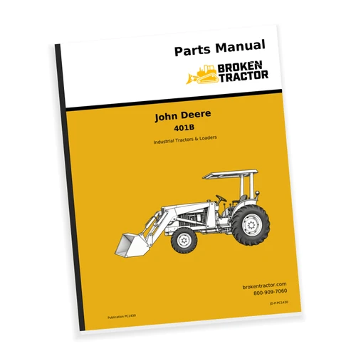 Cover of the John Deere 401B Industrial Tractor Parts Manual, part number JD-P-PC1430