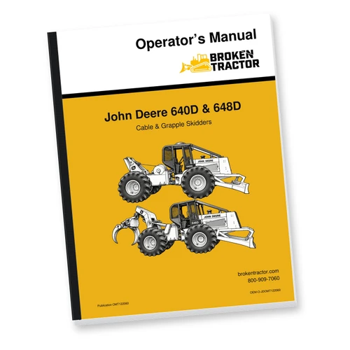 John Deere 640D, 648D Skidder Operator's Manual (216 Pages)