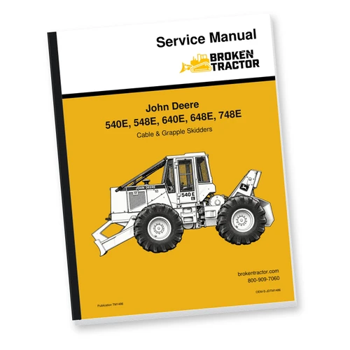 John Deere 540E, 548E, 640E, 648E, 748E Skidder Service Manual