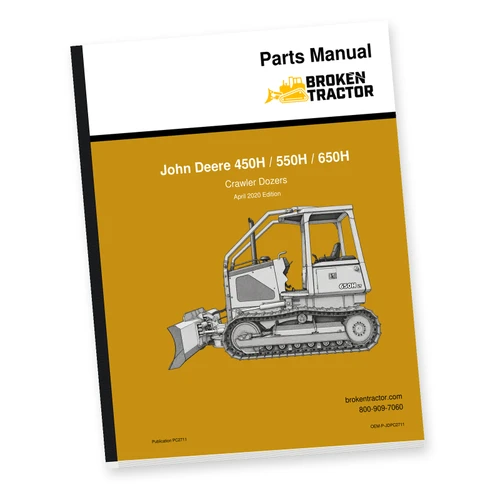 John Deere 450H, 550H, 650H Crawler Parts Manual (630 Pages)