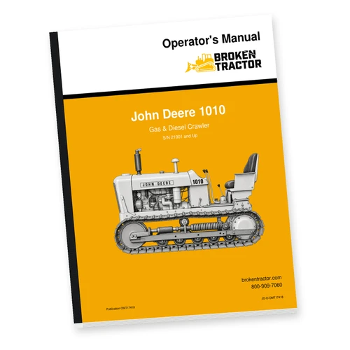 John Deere 1010 Crawler Operator's Manual – S/N 21901 & Up (84 Pages)