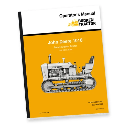 John Deere 1010 Diesel Crawler Operator's Manual – S/N 1001-31000 (77 Pages)