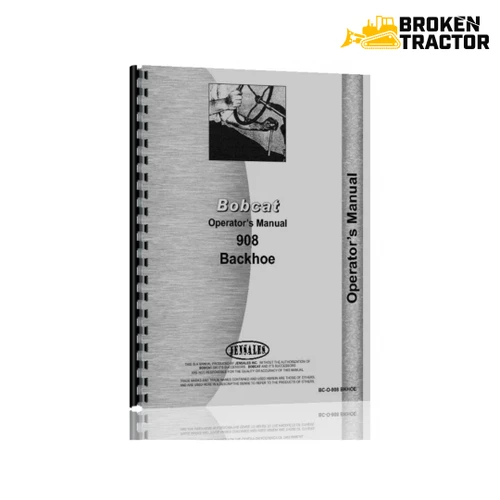 Bobcat 908 Backhoe Attachment Operator's Manual (14 Pages)