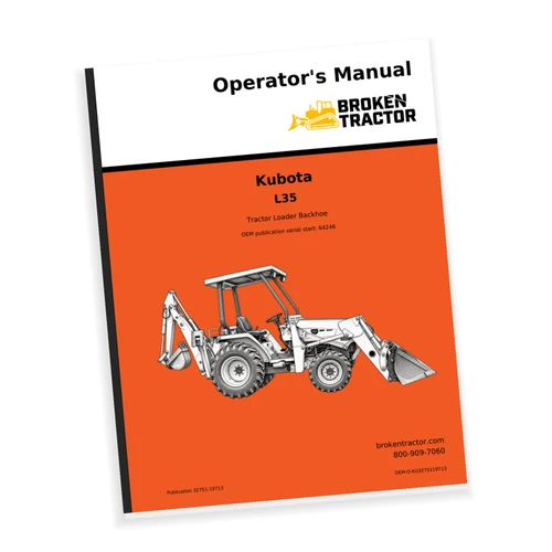 Kubota L35 Tractor Operator's Manual (66 Pages)