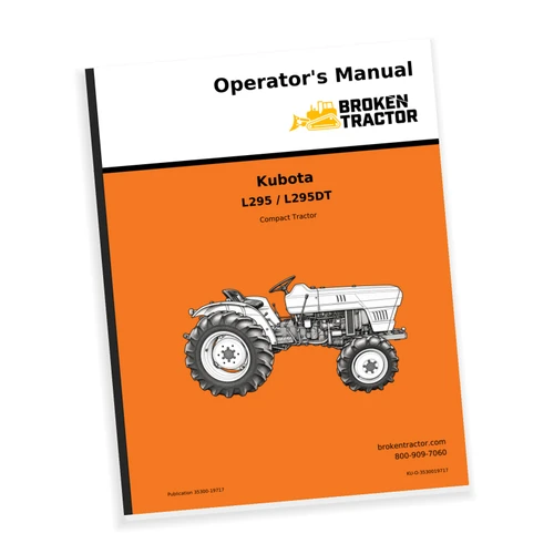 Kubota L295, L295DT Tractor Operator's Manual (46 Pages)
