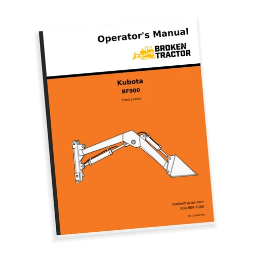 Kubota BF900 Loader Operator's Manual (40 Pages)