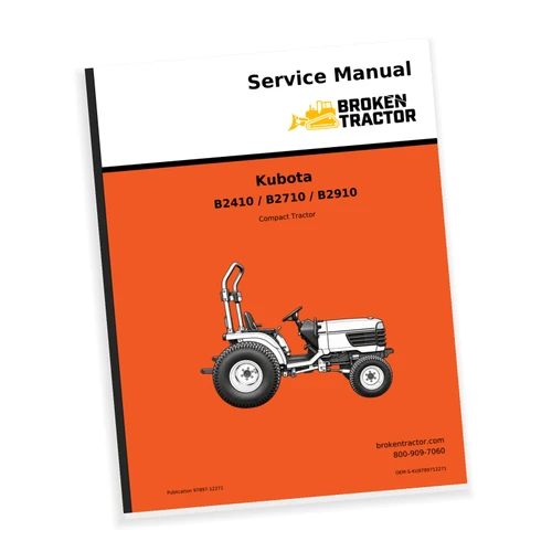 Kubota B2410, B2710 Tractor Service Manual (395 Pages)