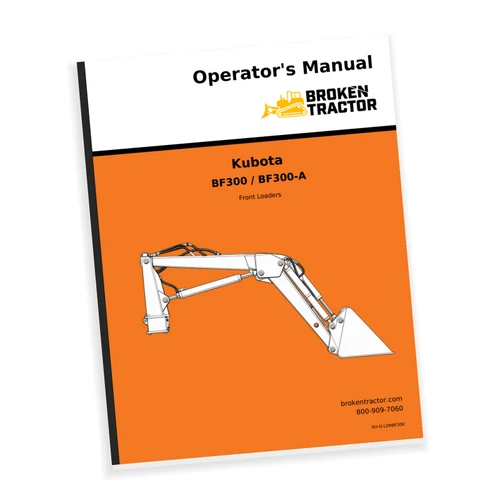 Kubota BF300, BF300A Loader Operator's Manual (36 Pages)