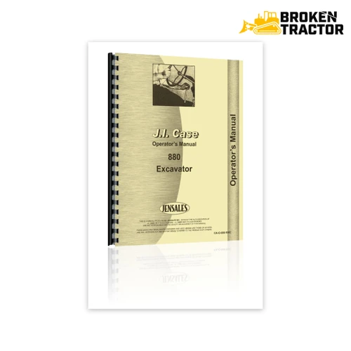 Case 880 Excavator Operator's Manual (102 Pages)