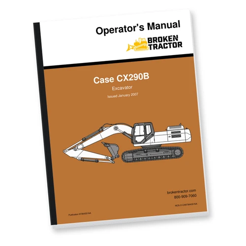 Case CX290B Excavator Operator's Manual (120 Pages)