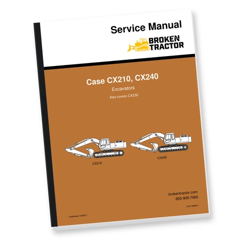 Case CX210, CX240 Excavator Service Manual (668 Pages)