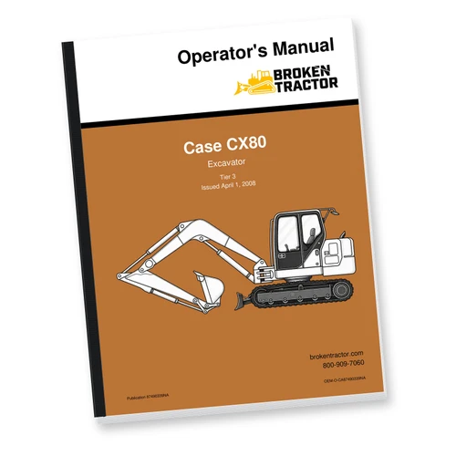 Case CX80 Mini Excavator Operator's Manual (196 Pages)