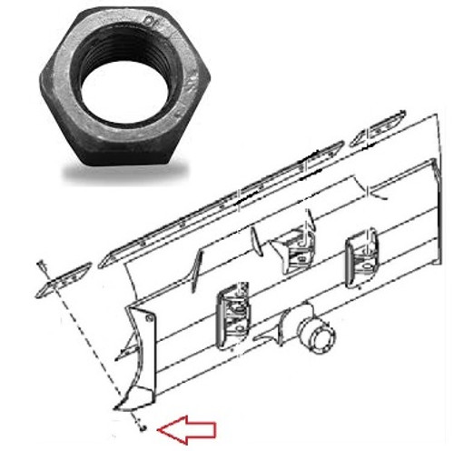 Dresser Dozer 3/4" Dozer Blade Cutting Edge Nut -- 2J3506 | Broken Tractor