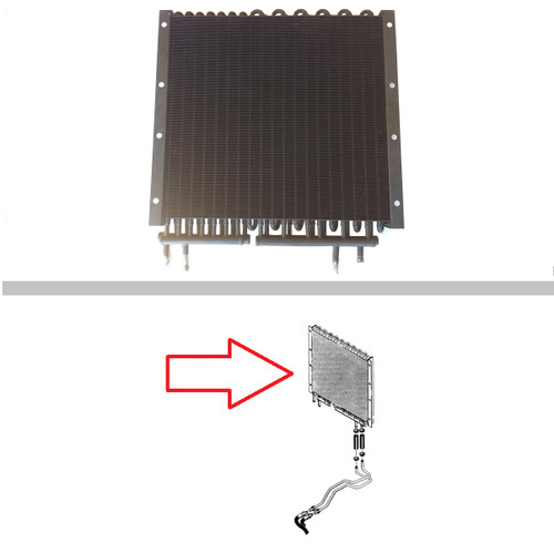 Case 580 Super E Hydraulic Oil Cooler (Straight Lines) -- A171876