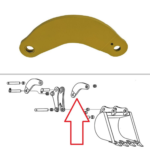 John Deere Backhoe Bucket Link 310SE, 310SG, 310SJ, 310SK, 410E, 410G, 410J, 410K -- AT181715